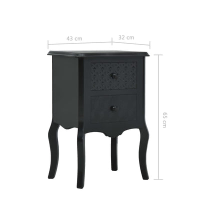 Table De Chevet 43X32X65 Cm Mdf