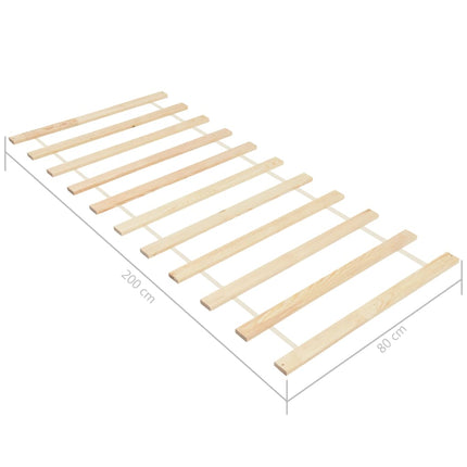 Sommier Enroulable À 11 Lattes 80X200 Cm Bois De Pin Massif