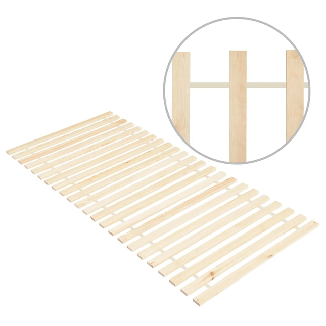 Sommier Enroulable À 11 Lattes 80X200 Cm Bois De Pin Massif