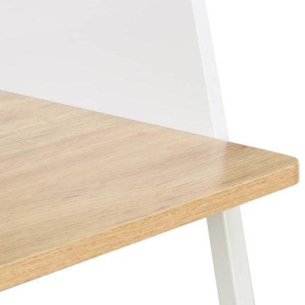 Bureau Blanc Et Chêne 90X60X88 Cm
