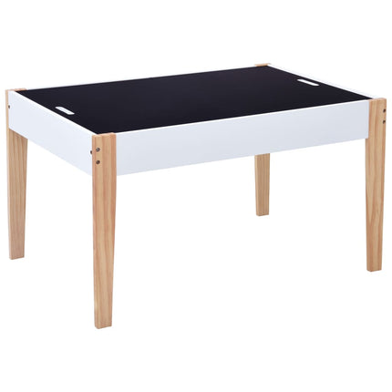 Ensemble De Table Et Chaises Pour Enfants 3 Pcs Noir Et Blanc