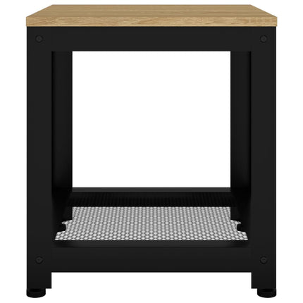 Table D'appoint Et Noir 40X40X45 Cm Mdf Et Fer