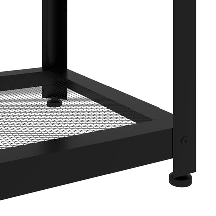 Table Basse Et Noir 90X45X45 Cm Mdf Et Fer
