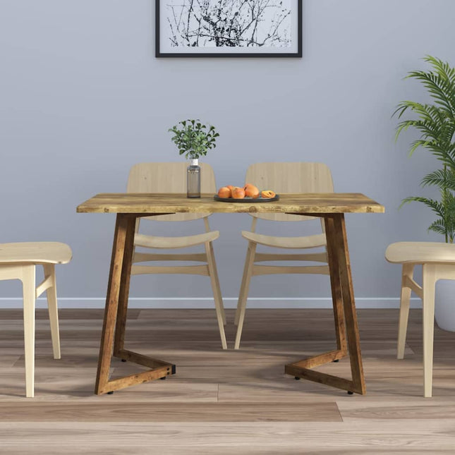 Table À Dîner 120X60X74 Cm Mdf Et Fer