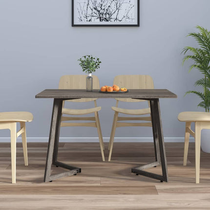 Table À Dîner 120X60X74 Cm Mdf Et Fer