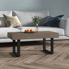 Table Basse Et Noir 90X45X40 Cm Mdf Et Fer