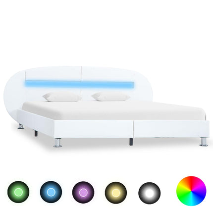 Cadre De Lit Avec Led Sans Matelas Similicuir