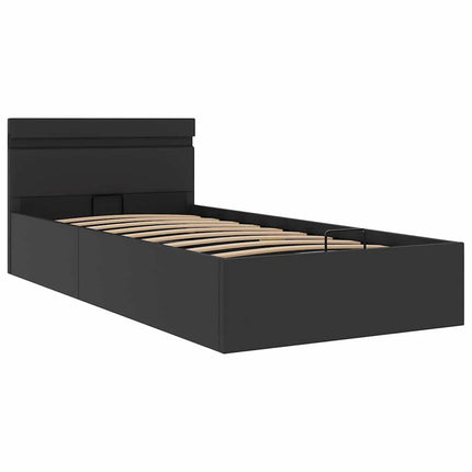 Cadre De Lit À Rangement Hydraulique Sans Matelas Avec Led