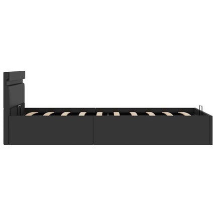 Cadre De Lit À Rangement Hydraulique Sans Matelas Avec Led