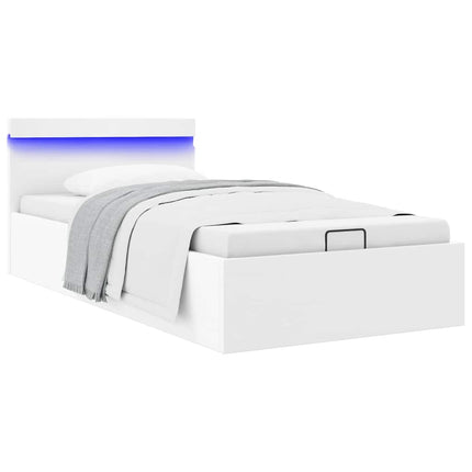 Cadre De Lit À Rangement Hydraulique Sans Matelas Avec Led