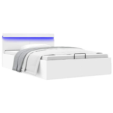 Cadre De Lit À Rangement Hydraulique Sans Matelas Avec Led