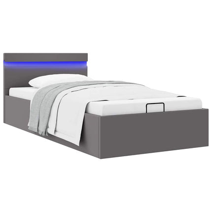 Cadre De Lit À Rangement Hydraulique Sans Matelas Avec Led