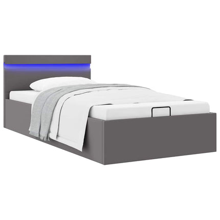 Cadre De Lit À Rangement Hydraulique Sans Matelas Avec Led