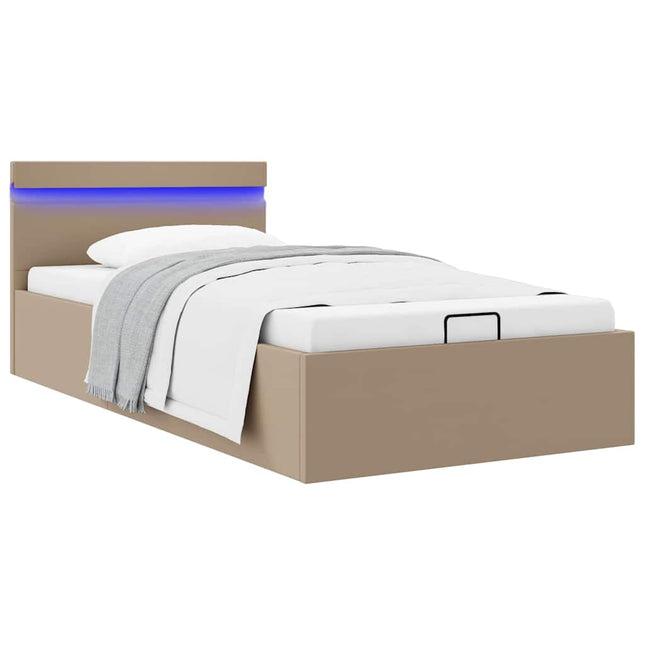 Cadre De Lit À Rangement Hydraulique Sans Matelas Avec Led