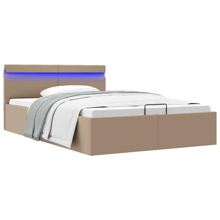 Cadre De Lit À Rangement Hydraulique Sans Matelas Avec Led