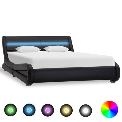 Cadre De Lit Avec Led Sans Matelas Similicuir