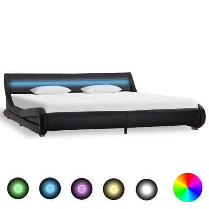 Cadre De Lit Avec Led Sans Matelas Similicuir