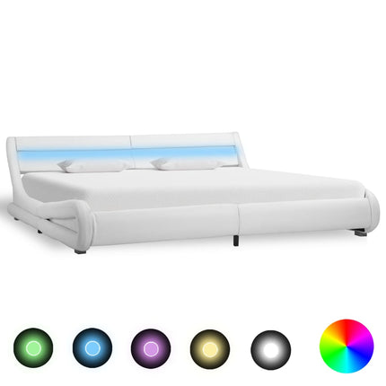 Cadre De Lit Avec Led Sans Matelas Similicuir
