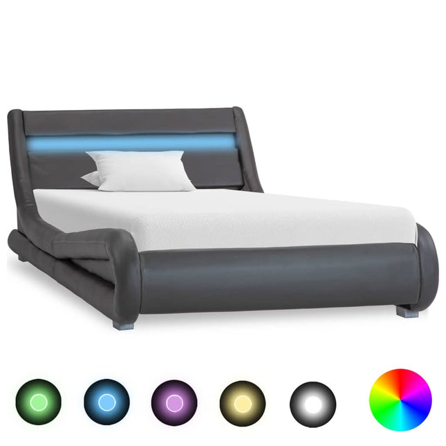 Cadre De Lit Avec Led Sans Matelas Similicuir