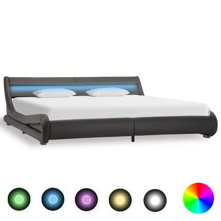 Cadre De Lit Avec Led Sans Matelas Similicuir