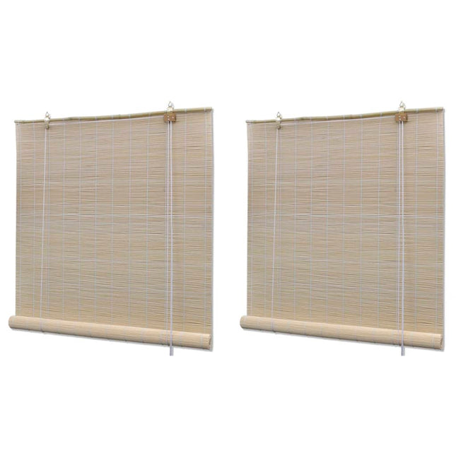Stores À Rouleau Bambou Naturel 2 Pcs 120X160 Cm