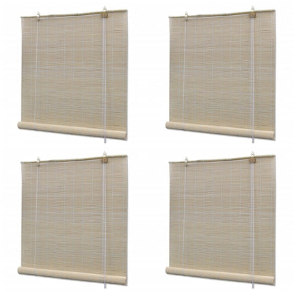 Stores À Rouleau Bambou Naturel 2 Pcs 120X160 Cm