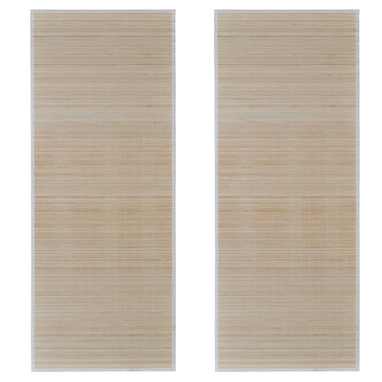 Tapis Rectangulaires Bambou Naturel 2 Pcs 120X180 Cm