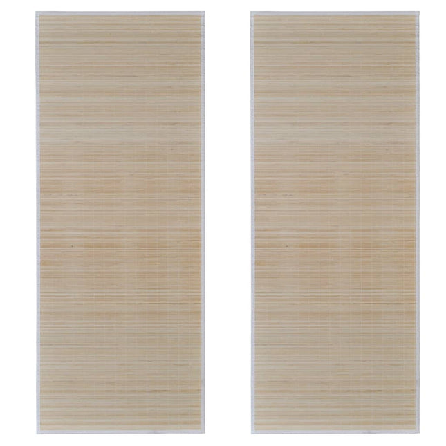 Tapis Rectangulaires Bambou Naturel 2 Pcs 120X180 Cm