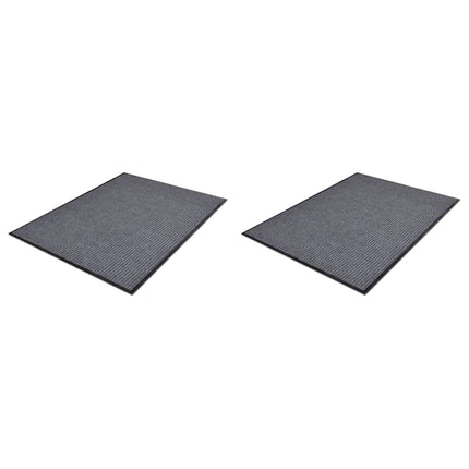 Paillassons 2 Pcs Pvc Gris 90X60 Cm