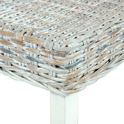 Banc 110 Cm Rotin Naturel Kubu Et Bois D'acajou Massif