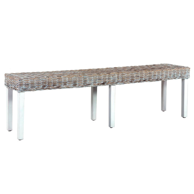Banc 160 Cm Rotin Naturel Kubu Et Bois De Manguier Massif