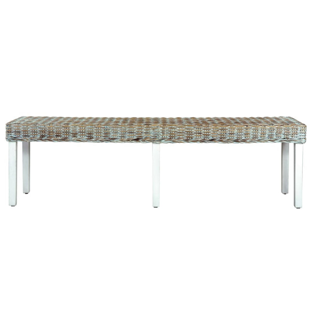 Banc 160 Cm Rotin Naturel Kubu Et Bois De Manguier Massif