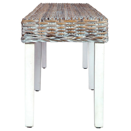 Banc 160 Cm Rotin Naturel Kubu Et Bois De Manguier Massif