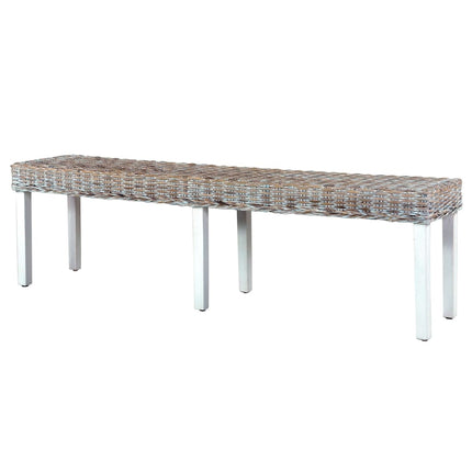 Banc 160 Cm Rotin Naturel Kubu Et Bois De Manguier Massif