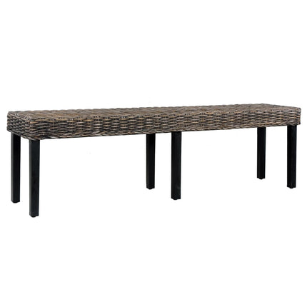 Banc 160 Cm Rotin Naturel Kubu Et Bois De Manguier Massif