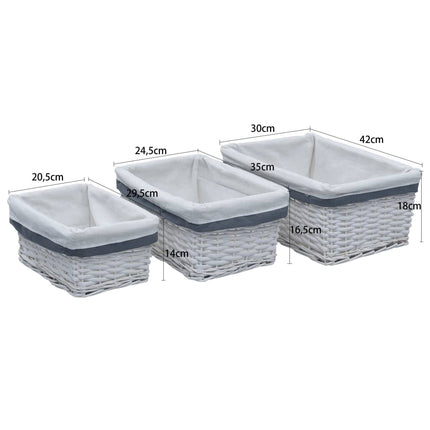 Ensemble De Paniers Gigognes 3 Pcs Saule