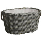 Panier À Bois De Chauffage Avec Poignées 59X42X28 Cm Gris Saule