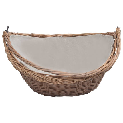 Panier À Bois De Chauffage Avec Poignée 57X46,5X52 Cm Marron