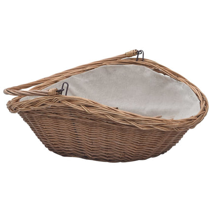 Panier À Bois De Chauffage Avec Poignée 57X46,5X52 Cm Marron