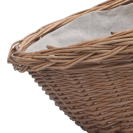 Panier À Bois De Chauffage Avec Poignée 57X46,5X52 Cm Marron