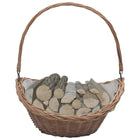 Panier À Bois De Chauffage Avec Poignée 57X46,5X52 Cm Marron
