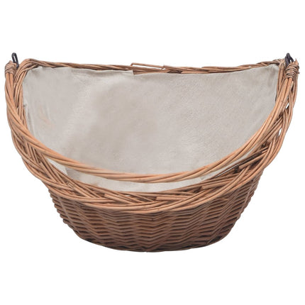 Panier À Bois De Chauffage Avec Poignée 60X44X55 Cm Saule