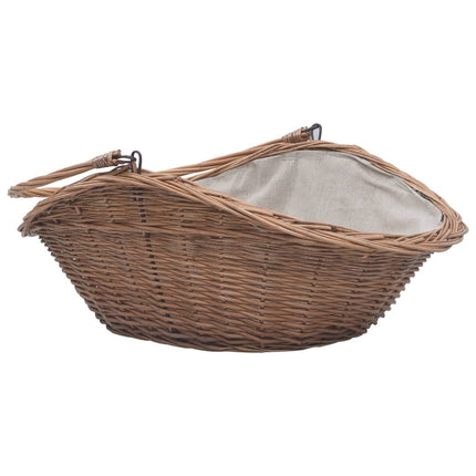 Panier À Bois De Chauffage Avec Poignée 60X44X55 Cm Saule