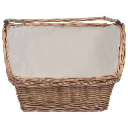 Panier À Bois De Chauffage Avec Poignée 61,5X46,5X58 Cm Marron
