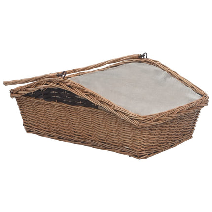 Panier À Bois De Chauffage Avec Poignée 61,5X46,5X58 Cm Marron