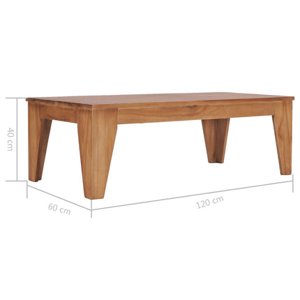 Table Basse 120X60X40 Cm Bois De Teck Solide