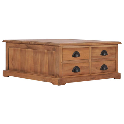 Table Basse 68X68X30 Cm Bois De Teck Solide