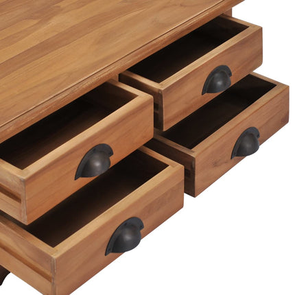 Table Basse 68X68X30 Cm Bois De Teck Solide