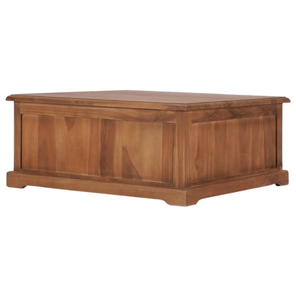 Table Basse 68X68X30 Cm Bois De Teck Solide