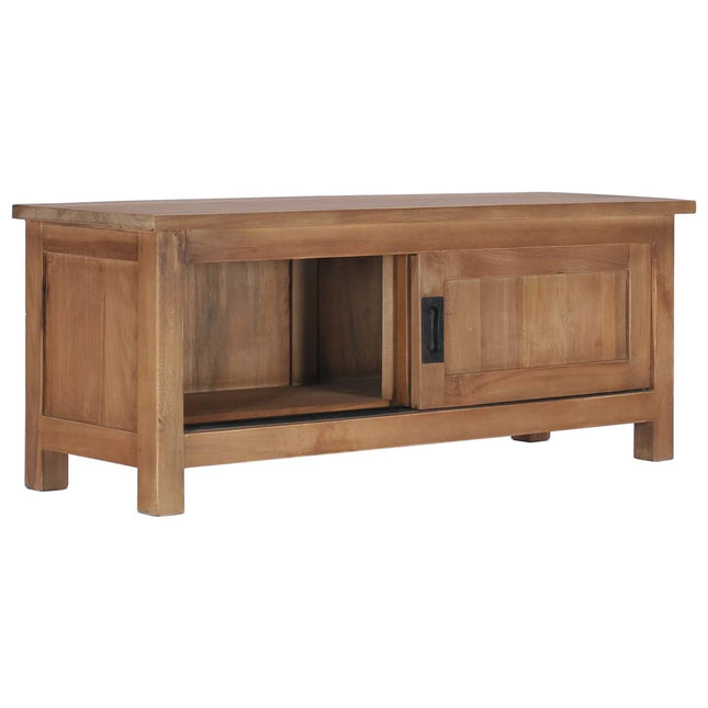 Meuble Tv 90X30X35 Cm Bois De Teck Massif